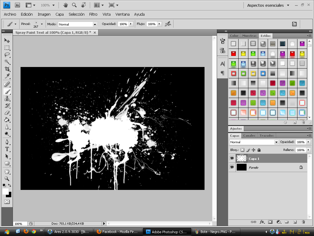 Photoshop Text Spray-Paint