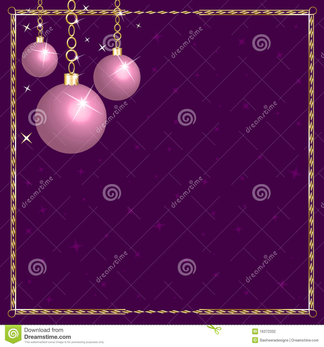 Pink and Purple Christmas Ornaments