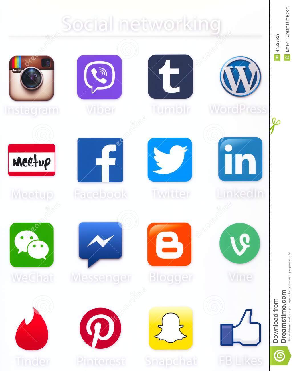 Popular Social Media App Icons