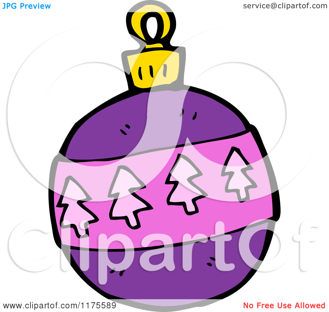 Purple Christmas Ornament Clip Art