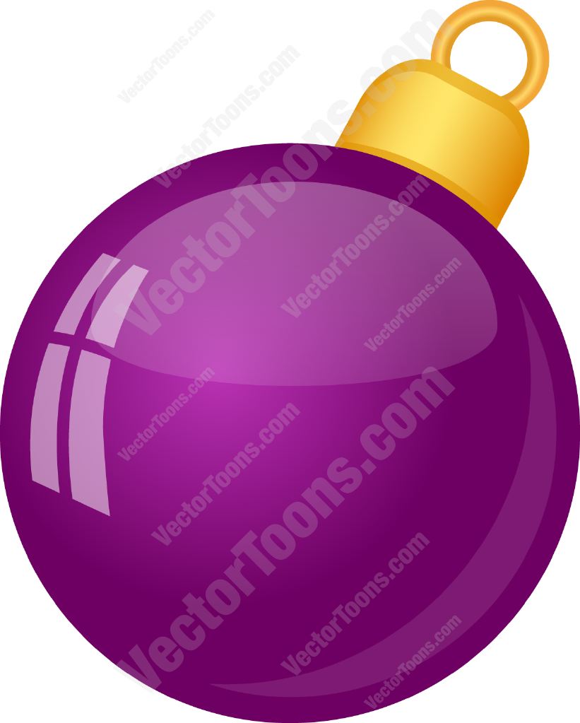 Purple Christmas Tree Ball Ornament