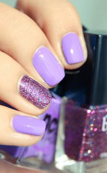 Purple Glitter Nail Polish