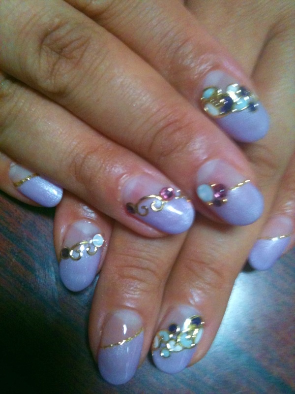 Purple Nail Designs with Light
