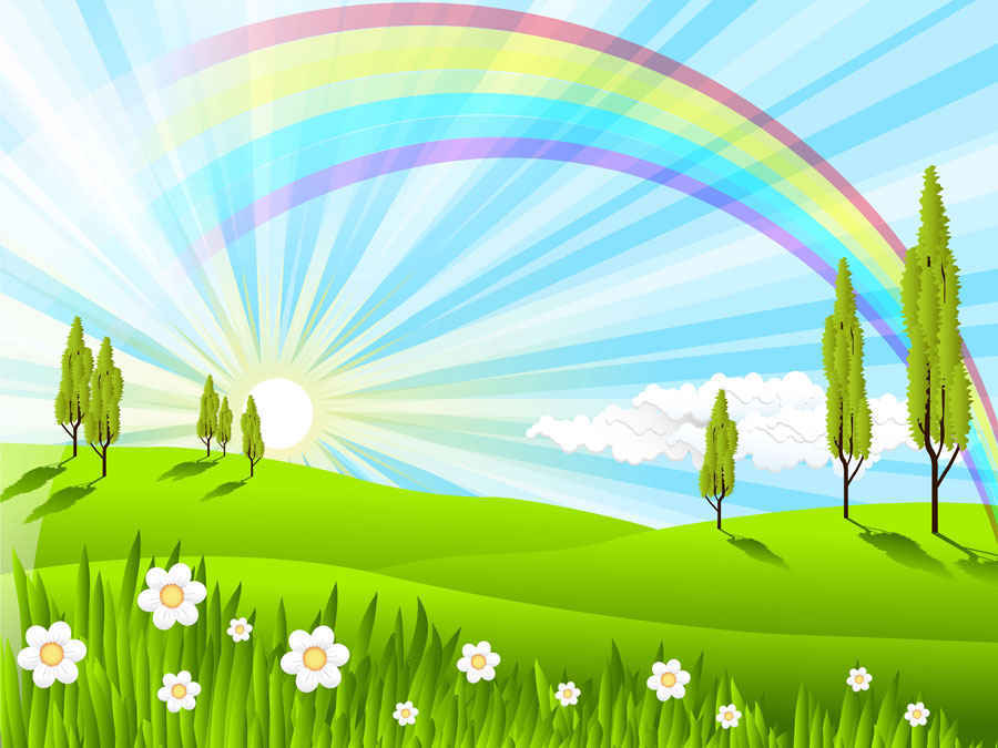 Rainbow Greengrass Vector