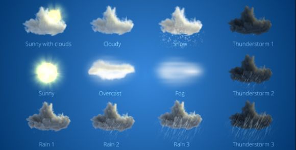 Realistic Weather Icons