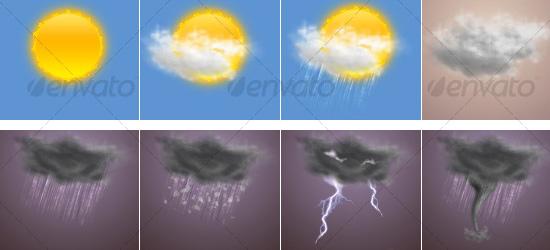 Realistic Weather Icons