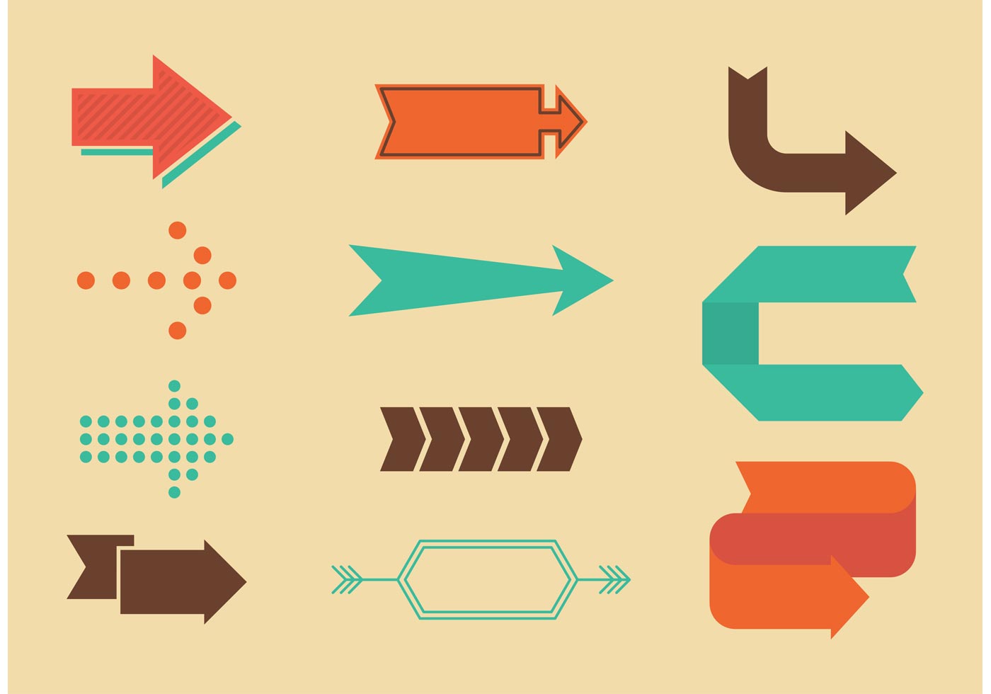 Retro Arrow Vector Retro Arrow Vector