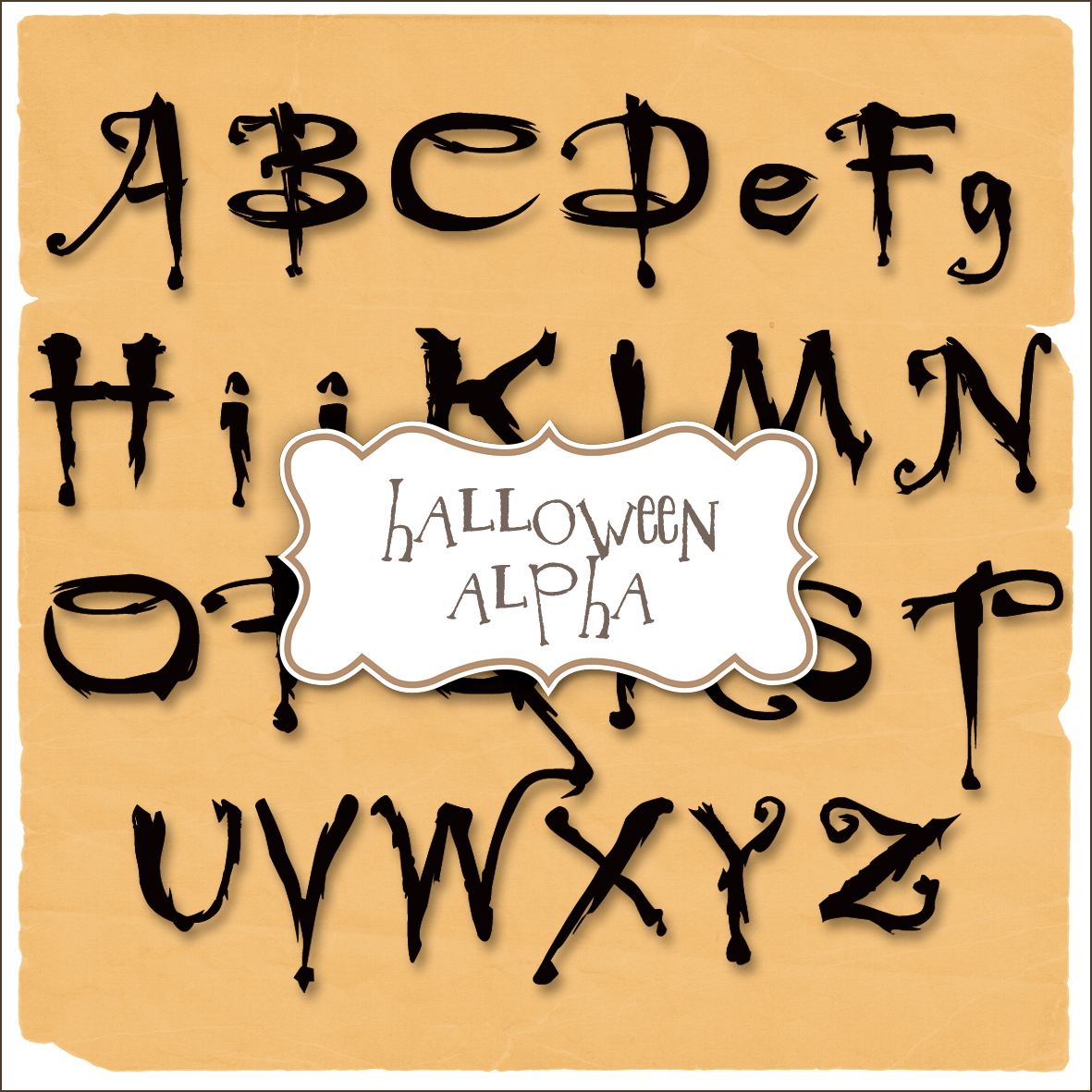 Scary Halloween Alphabet Letters Scary Halloween Alphabet Letters