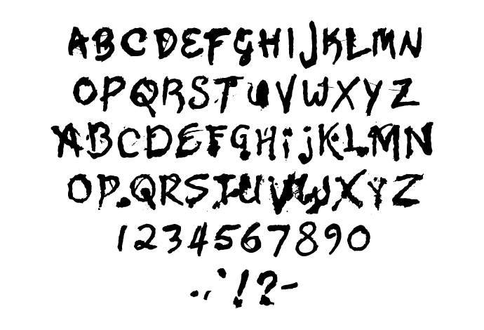 Scary Writing Fonts Scary Writing Fonts