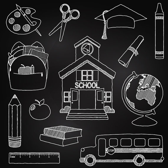 School Chalkboard Clip Art