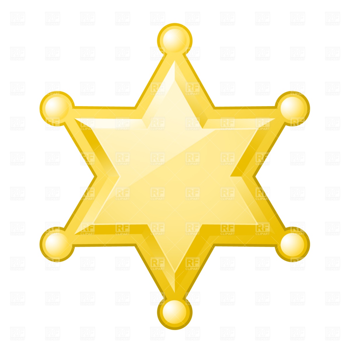 Sheriff Star Badge Clip Art