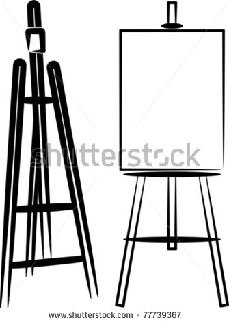 Simple Drawing of Easel Art