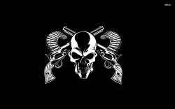 Skull and Guns Vector