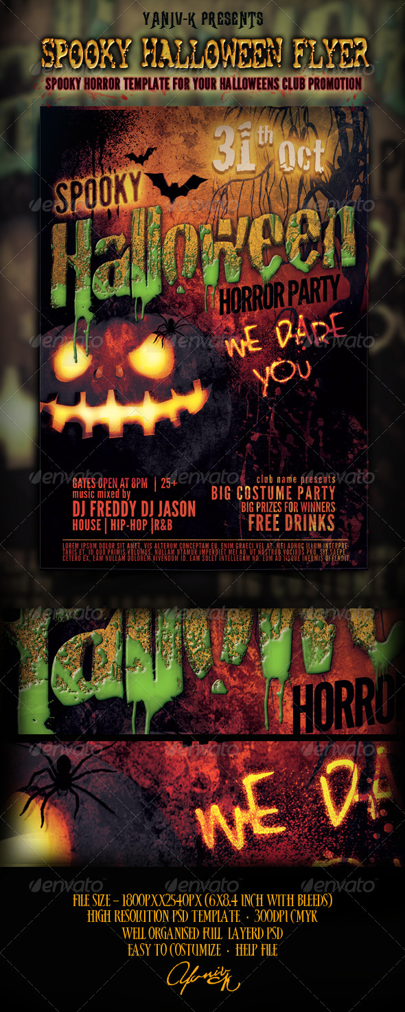 Spooky Halloween Flyer Template Spooky Halloween Flyer Template