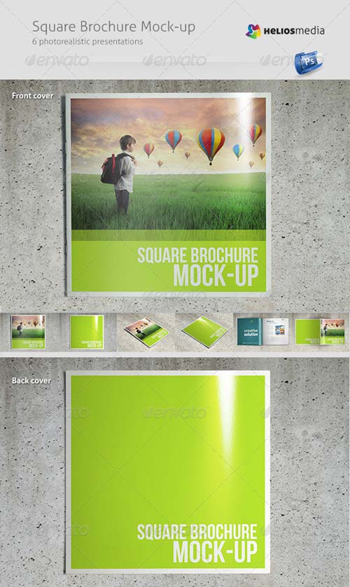 Square Brochure Mockup