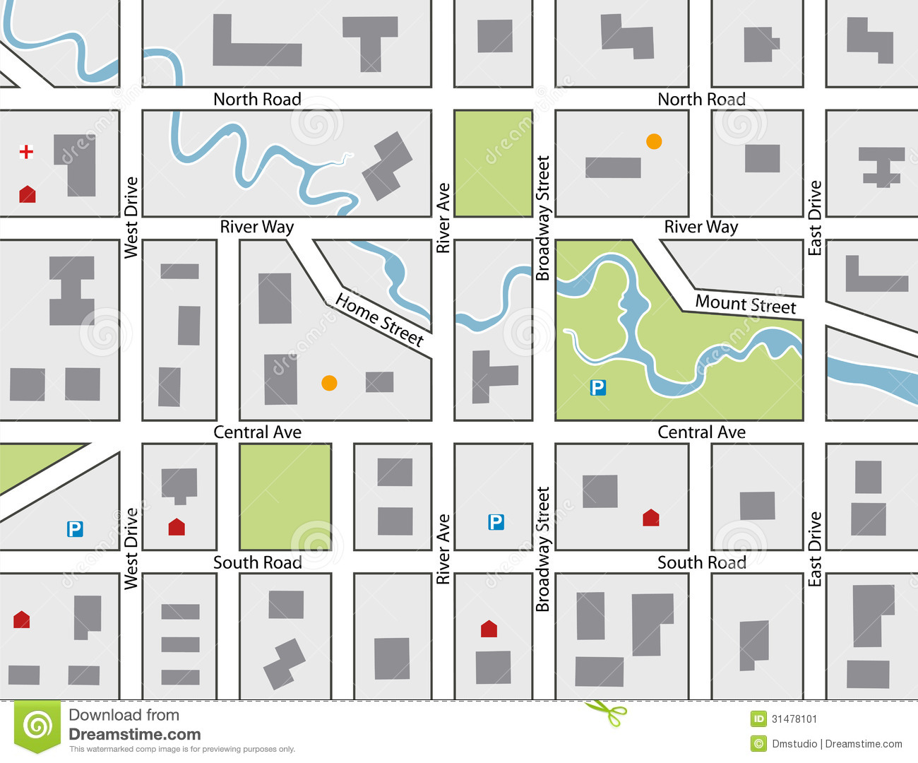 Street Map Clip Art