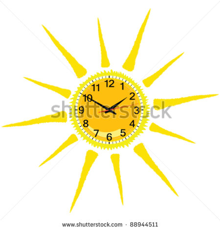 Sun Clock Clip Art