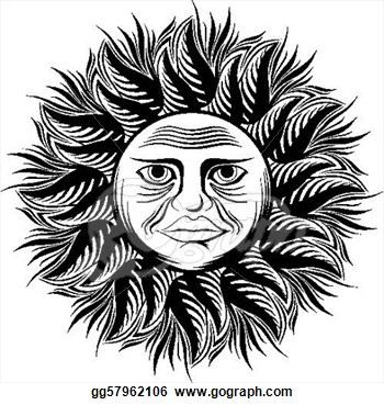 Sun Face Vector