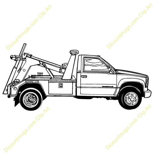 Tow Truck Vector Clip Art