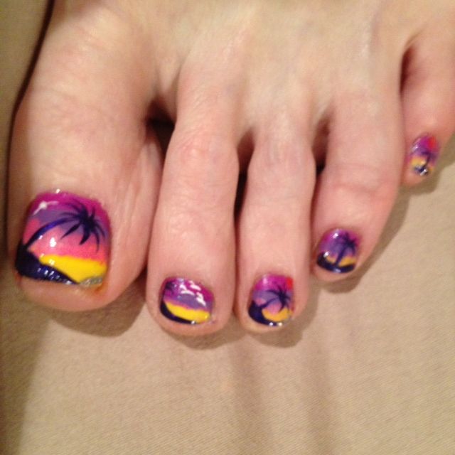 Tropical Beach Nail Art Designs