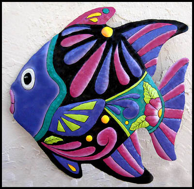 Tropical Fish Metal Wall Art