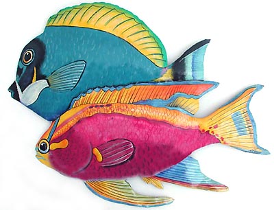 Tropical Fish Metal Wall Decor