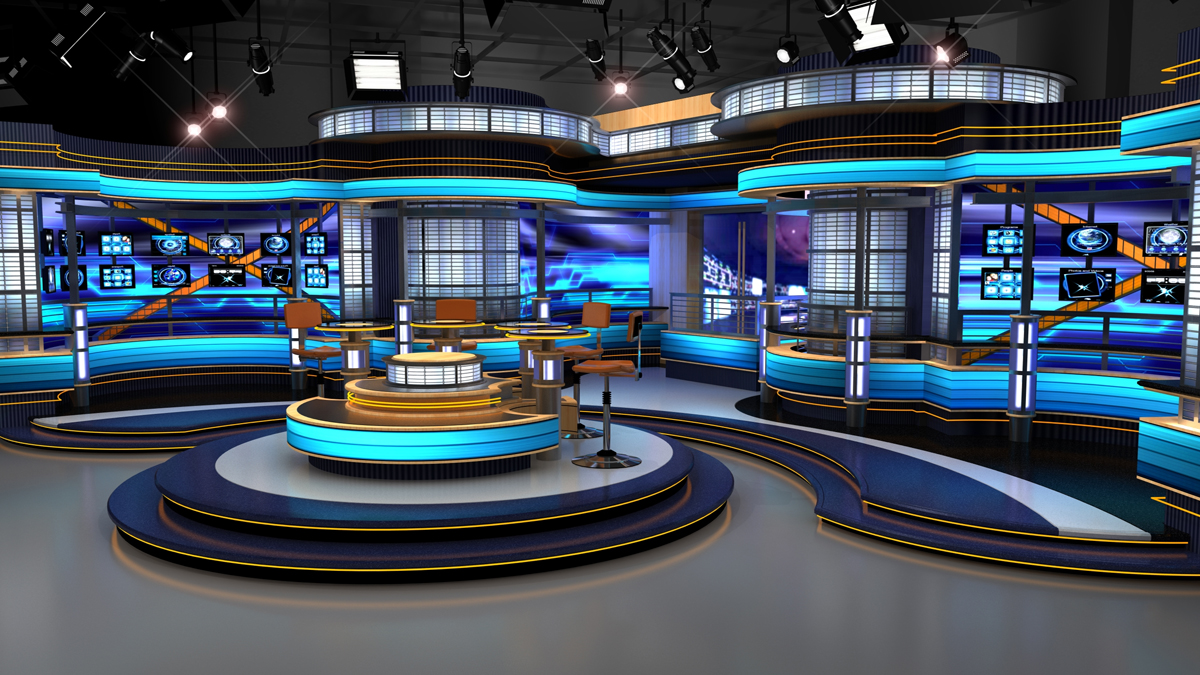 TV Studio News Set