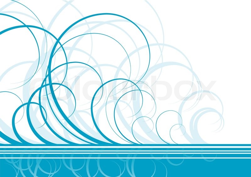 Vector Blue Swirl Borders