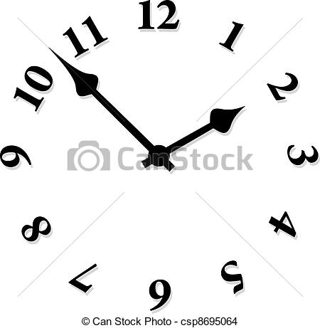 Vector Clock Face Clip Art