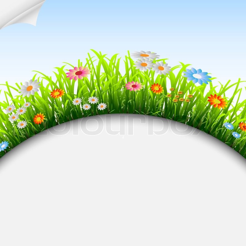 Vector Grass and Flowers