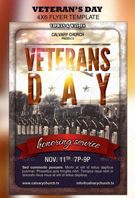Veterans Day Flyers Templates Free