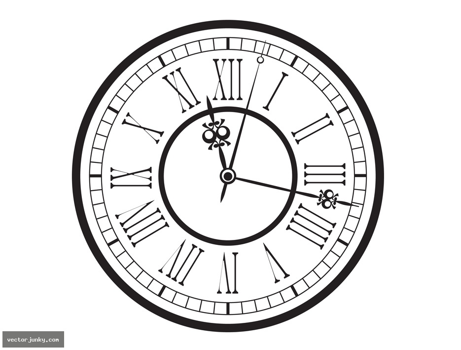 15 Clock Vector EPS Images