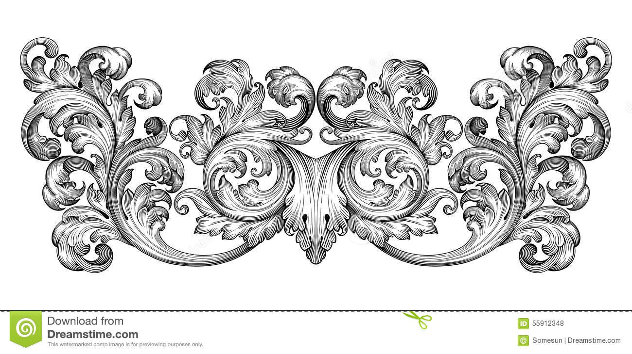 Vintage Scroll Border Vector