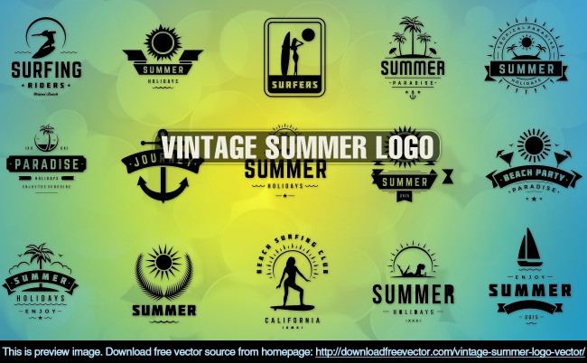 Vintage Summer Vector Designs