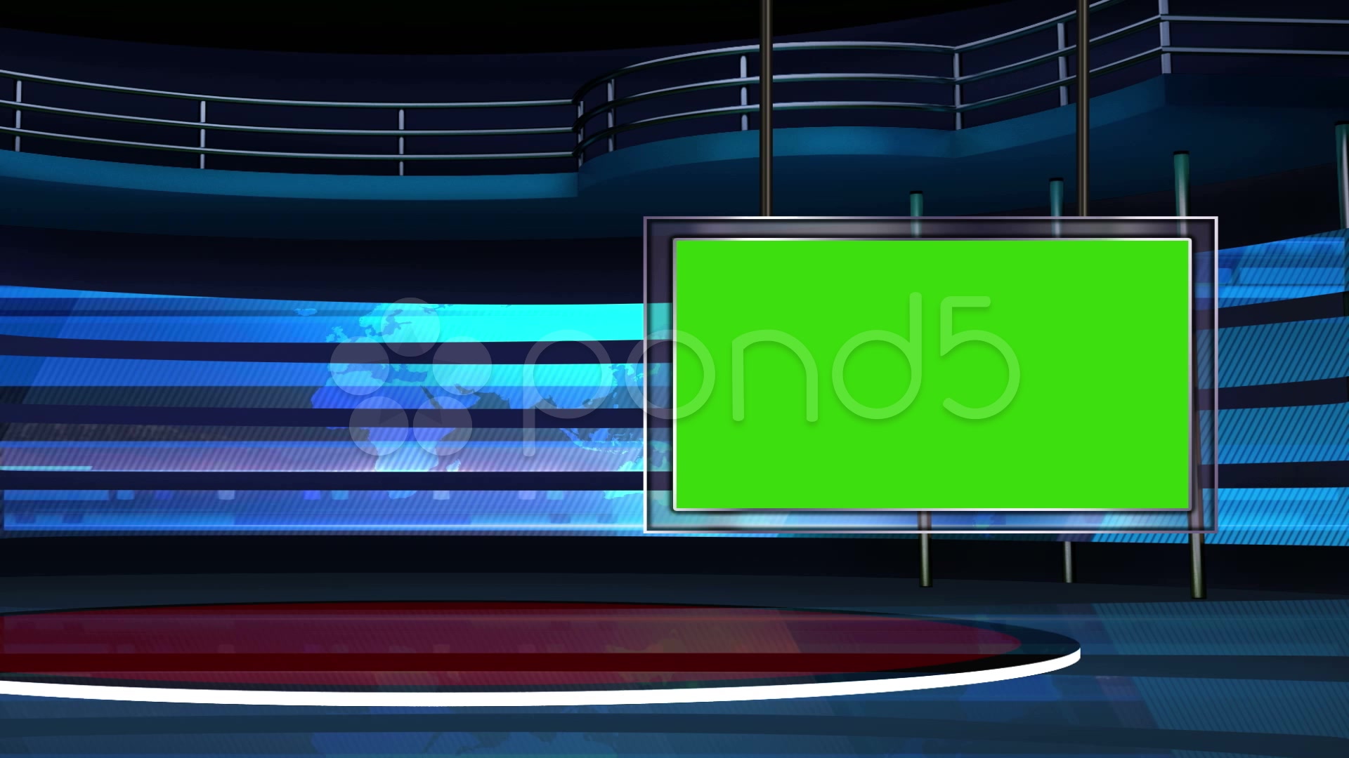 Virtual TV Studio Green Screen Background