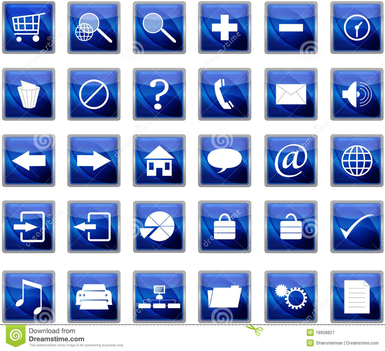 Web Navigation Icon Sets Blue