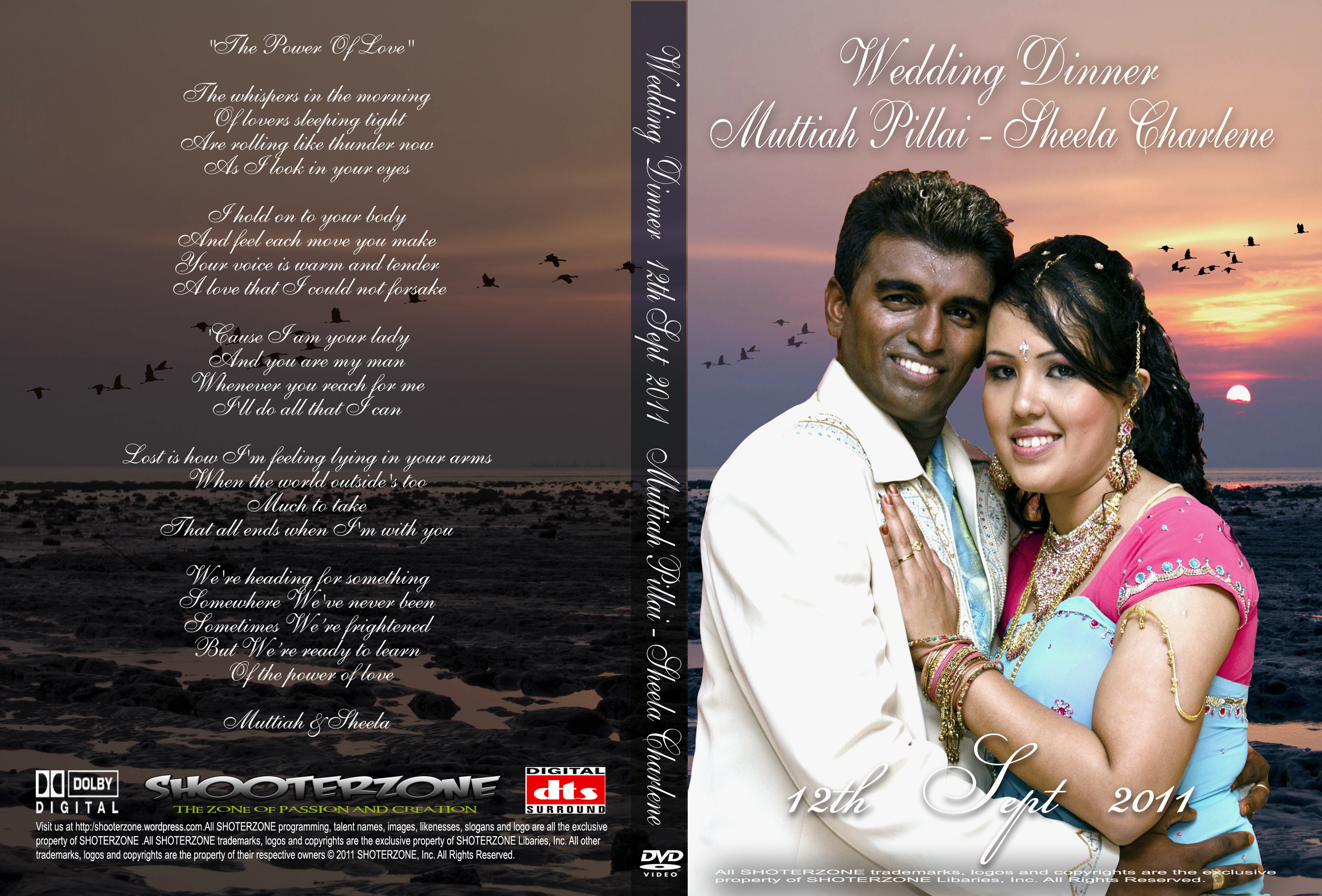 Wedding DVD Case Insert Template