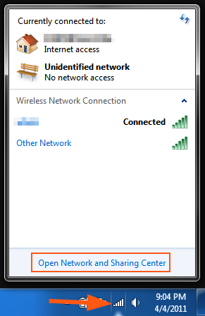 Wireless Network Connection Icon Windows 7