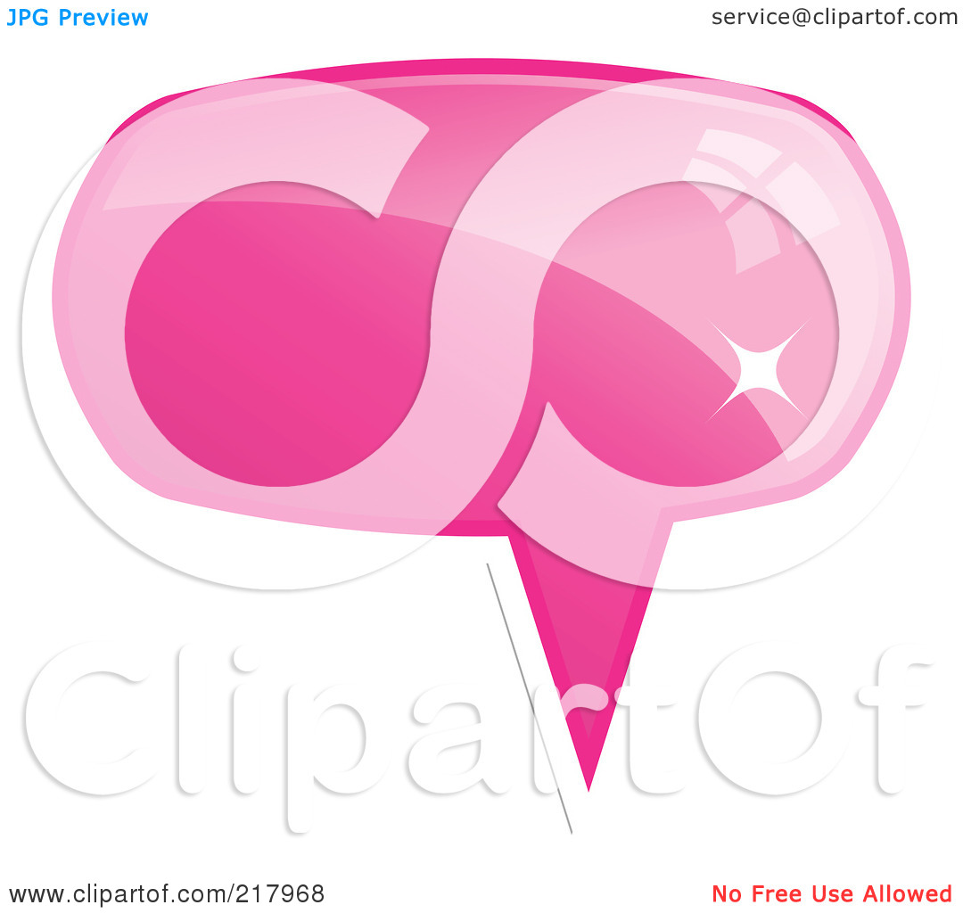 Word Balloon Clip Art Pink