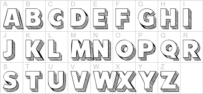 3D Block Letter Font 3D Block Letter Font