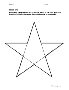 5 Pointed Star Graphic Organizer