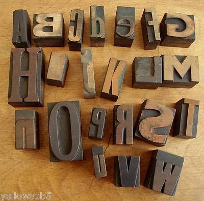 Antique Letterpress Wood Type Font
