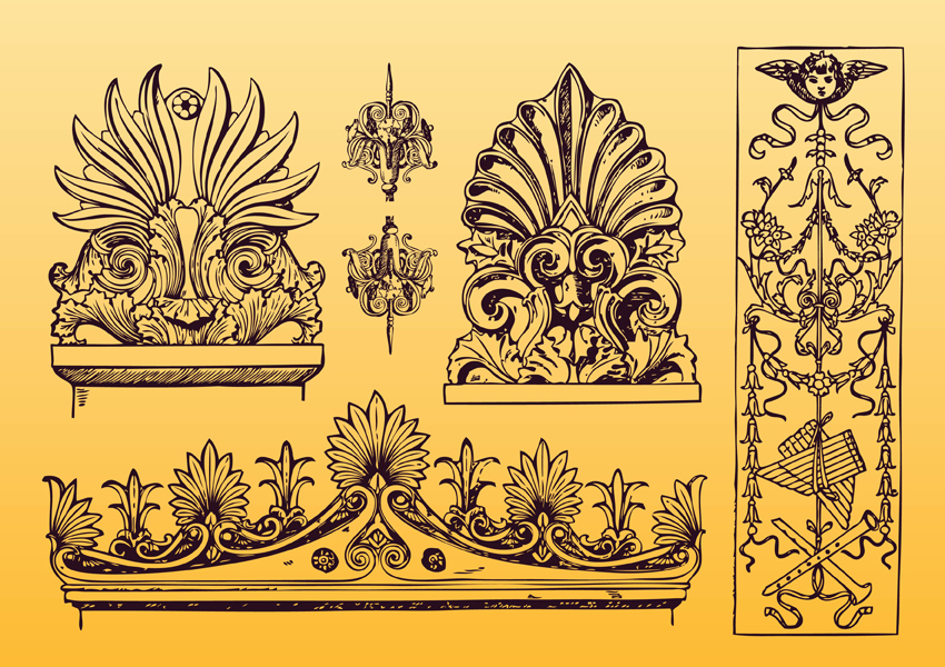 Antique Ornament Vectors Antique Ornament Vectors