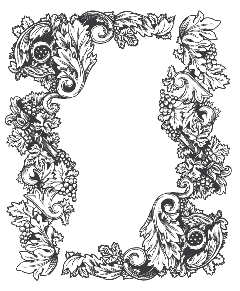 Baroque Floral Frame