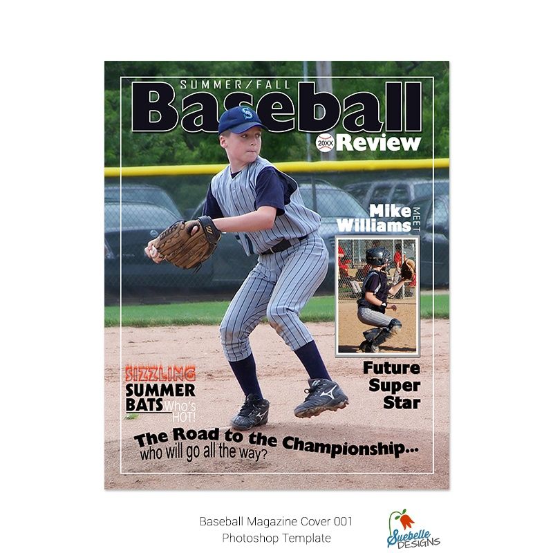 Baseball Magazine Cover Template