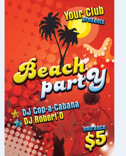 Beach Party Flyer Template Beach Party Flyer Template