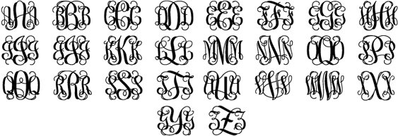 Best Monogram Fonts Initials Best Monogram Fonts Initials