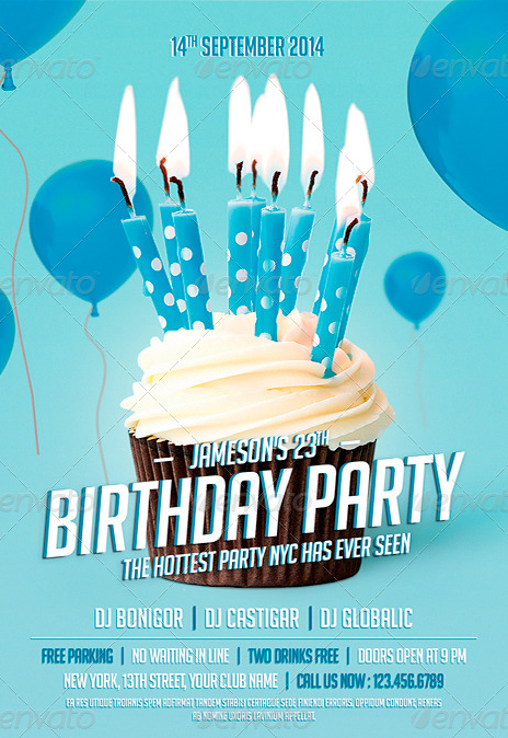 Birthday Party Flyer Templates