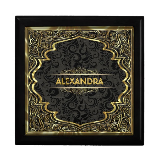 Black and Gold Text Box Frame