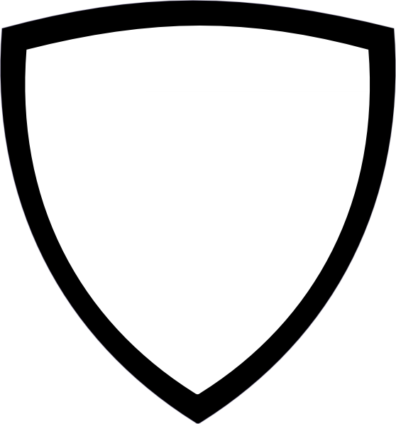 Black and White Shield Outline